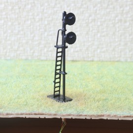 1 x HO scale searchlight interlocking signal block LED tricolor 2 heads black